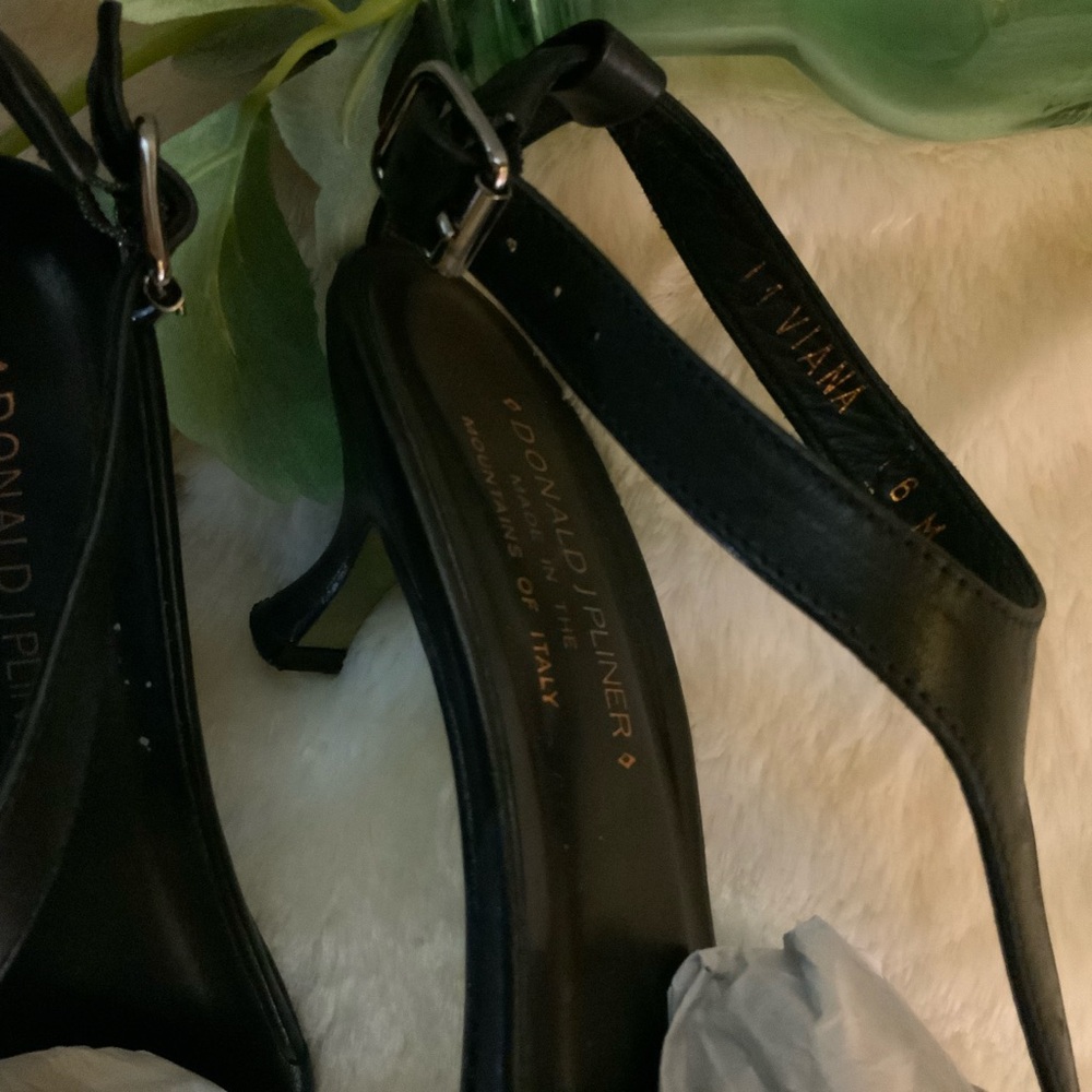 Donald J. Pliner Black Strappy Heels - Picture 6 of 7